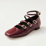 Alohas - Women's Luke Onyx Leather Ballet Flats