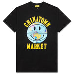 Chinatown Smiley Globe Ball T-Shirt - Black