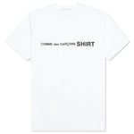 Comme Des Garcons SHIRT Front Logo S/S Tee - White