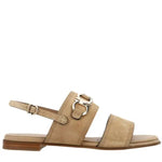 Salvatore Ferragamo - Women's Gancini Plaque Suede Sandals