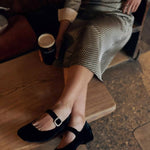 Penelope Chilvers - Women’s Low Mary Jane Diamante Velvet Shoes