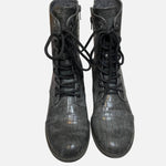 Very Volatile - Women's Animal Print Combat Boot