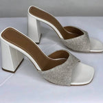 Staud - Women's Sloane Beaded High Block Heeled Sandals
