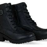Bottero - Women's Leather Preto Lace-up Boots