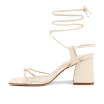Raye - Women's Voyage Heel Leather Square Toe Sandals