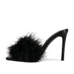Steve Madden - Women's Spin Leather Hi Feather Heels