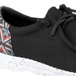 Roper - Women's Canvas With Aztec Heel Design Casual Shoes
