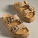 Bibi Lou - Women's Raffia Slides