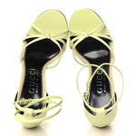 Gucci - Womens Charlotte Nappa Gg Ankle Strap High Heeled Sandals