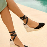 Manebi - Women's Soft Suede Low Wedge Espadrille