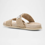 Pedro Garcia - Women's Dilys Two-band Embellished Frayed Linen Sandals