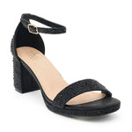 Blossom Footwear - Women's Nelly 7 Rhinestone Block Heel Sandal