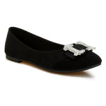 Rag Company - Women's Prajik Rhinestone Buckle Detail Ballerinas