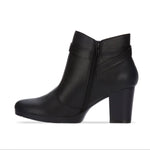 Andrea - Women's Buckle Strap Block Heel Boots