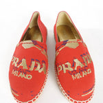 Prada - Women's Canvas Espadrille Flats With Embroidered Logo