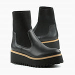 All Black - Women's Flatform Sock Boots