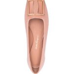 Salvatore Ferragamo - Women's Embossed-logo Plaque Ballerina Shoes