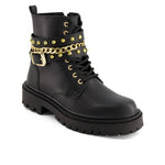 Andrea - Women's Chain Biker Boots