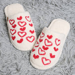Wona Trading - Women's Candy Heart Embroidered Cozy Indoor Slippers