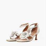 All Black - Women's Flower Princess Sandals