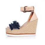 See By Chloe - Women's Raw Edge Trim Espadrille Wedge Sandal