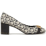 Salvatore Ferragamo - Women's Monochrome Canvas Garda Gancini Pumps