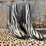 Camel Toes Shoes - Women's Stepping Out In Style Zebra Booties