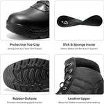 Nortiv8 - Men's Faux Leather Lace-Up High Top Waterproof Tactical Boots