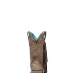 Corral - Women's Stamped Floral Fringe Suede Cowboy Boots