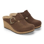 Birkenstock - Women's Fanny Ring Buckle Suede Leather Wedge Shoes