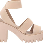 Madden Girl - Women's Lug Sole Ankle Strap Slip On Heeled Sandal