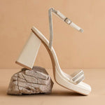 Oasis Society - Women's Suva Rhinestone And Reptile Print Strappy Heels
