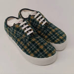 Marni - Men's Tartan Check Wool Platform Low-top Sneakers
