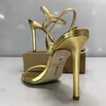 Larroude - Women's Venus Stiletto Patent Leather Heel Sandals