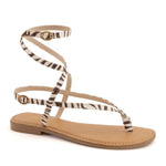 Andrea - Women's Zebra-print Strap Sandal