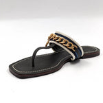 Tory Burch - Women's Mini Benton Chain Thong Sandals