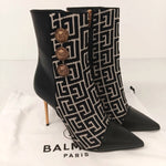Balmain - Women's Monogram Pointed Ankle Boots