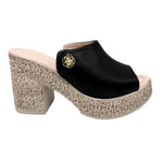 Bonavi - Women's Attica Love Block Heel Mule Sandal