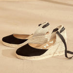 Manebi - Women's Soft Suede Low Wedge Espadrille