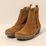 El Naturalista - Women's Myth Wedge Leather Comfort Ankle Boots