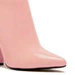 Qupid - Women's Glossy Patent Leather Booties