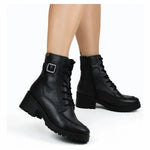 Bottero - Women's Leather Preto Lace-up Boots