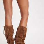 Free People - Faith Fringe Western Boots