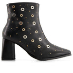 Andrea - Women's Medium Heel Riveted Ankle Booties