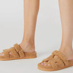 Steve Madden - Women's Teddy Mayven Faux Shearling Slide Sandal