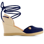 Andrea - Women's Wedge Ankle And Calf Strap Espadrilles