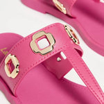 Larroude - Women's Milan Thong Squared Toe Slip-on Sandals