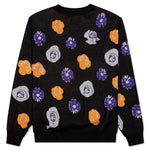Botanical Knitted Sweater - Black