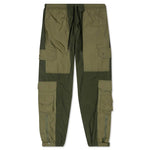 Paneled Nylon Cargo Pants - Olive