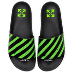 Spray Stripes Slider - Black/Green
